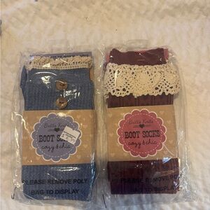 Cozy & Chic Boot Socks - Blue and Red